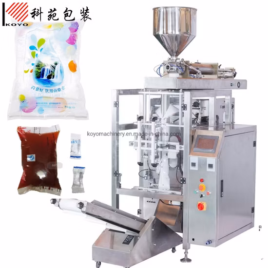 Kyl5000b Automatische Quetschverpackungsmaschine für gesüßte rote Bohnenpaste, ausgestattet mit Kolben-/Servofüllpumpe für flüssige Paste